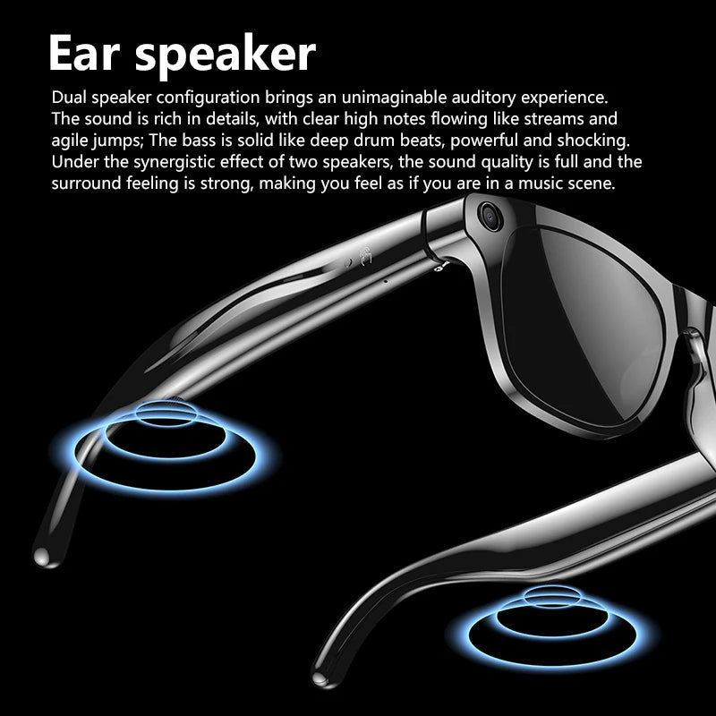 Xiaom 8K HD Smart Glasses Chat GPT 100MP Camera Bluetooth Call 260Mah Battery Voice Assistant Control Smart Glasses for Men exovai.com