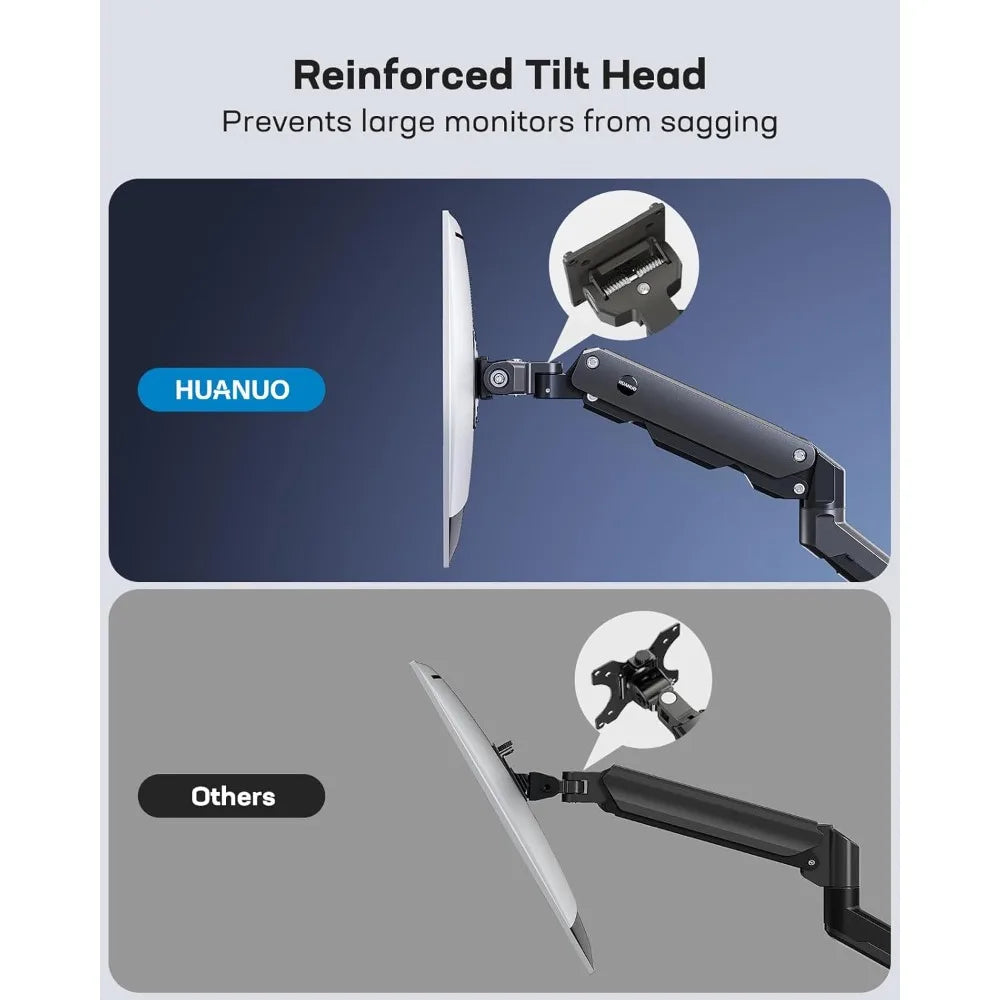 Heavy Duty Monitor Arm for 49 inches Screens up to 35 lbs, Aluminum Ultrawide Screen Arm for Samsung Odyssey G9 and More exovai.com