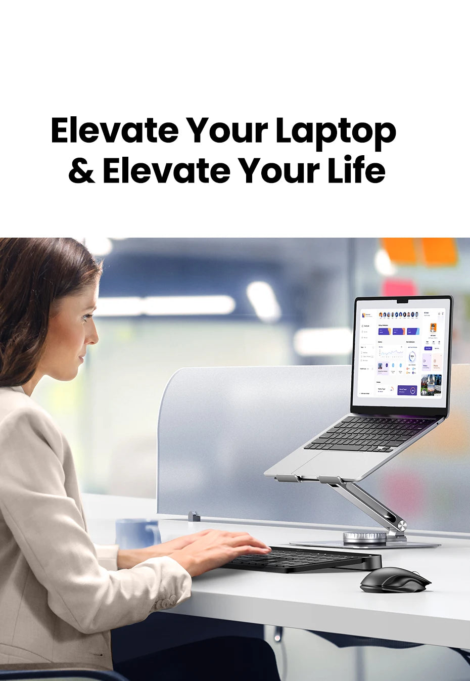 UGREEN Laptop Stand For Macbook Air Pro Laptop Support Macbook Pro Aluminum Vertical Notebook Stand Tablet Stand Laptop Holder exovai.com
