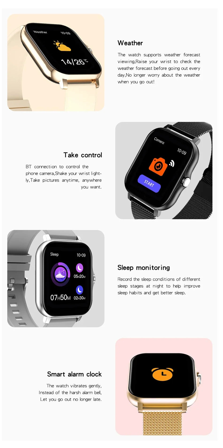 Smart watch for android phone.1.44 inch color screen full touch bluetooth call smart watch magnetic charging exovai.com