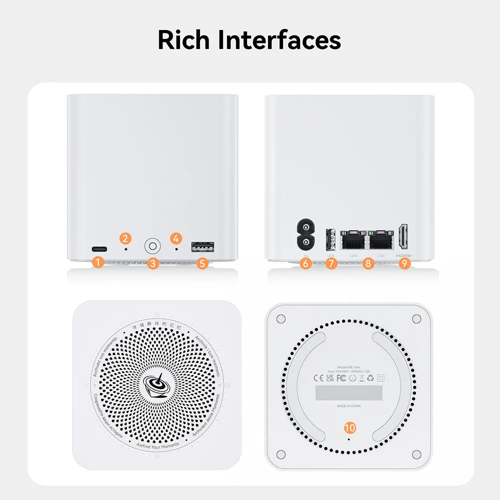 NEW Home Network Storage MINI Host Beelink ME Mini Intel Twin Lake N150 LPDDR5 4800MHz 12GB RAM 2T SSD WiFi6 4K Dual 2.5 Lan exovai.com