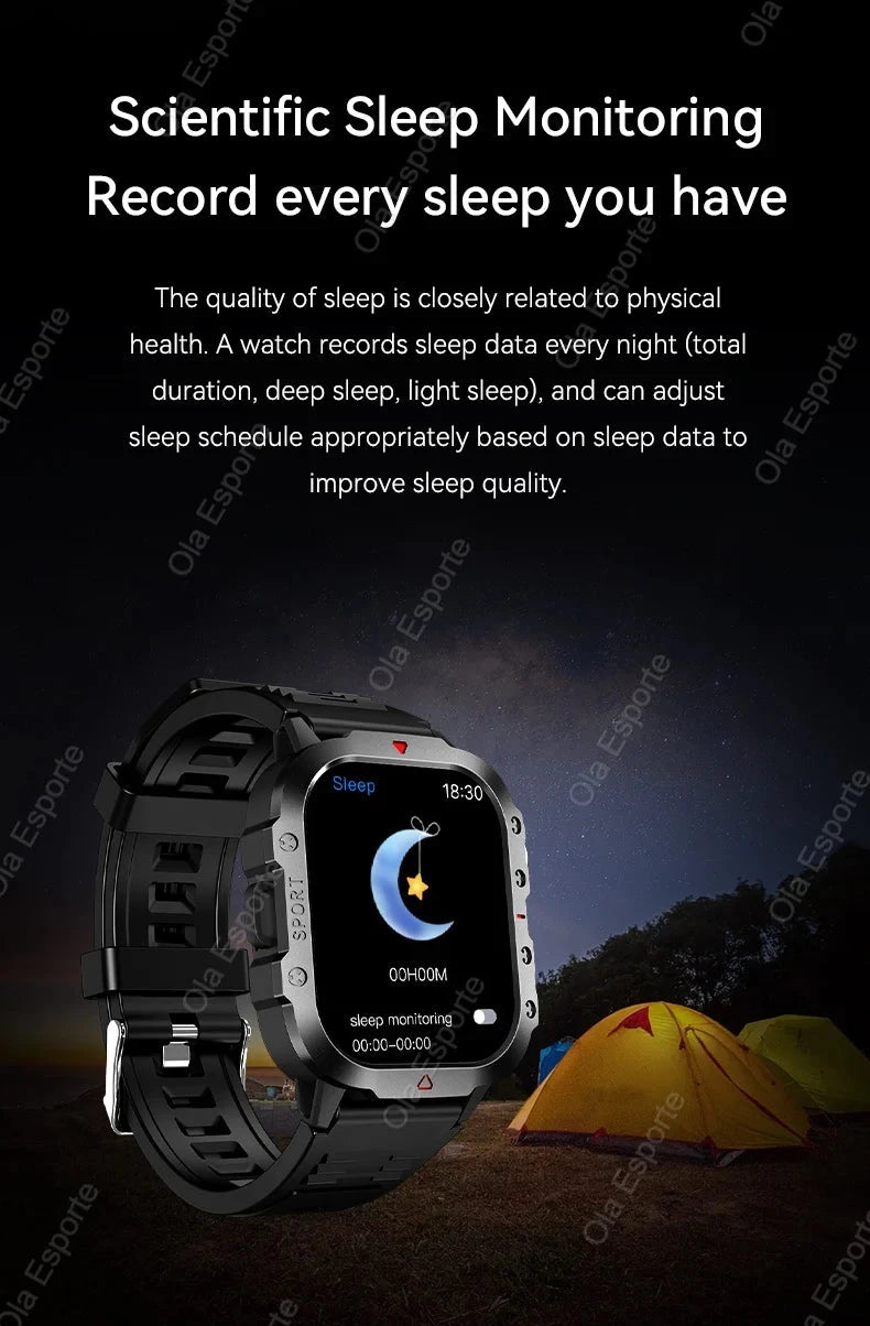 2025 New LED Men's Smartwatch Bluetooth Talking Smartwatch Multi Sport Mode Health Monitor Outdoor Sport Smart Watch For Android exovai.com