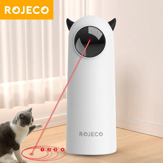 ROJECO Automatic Cat Toys Interactive Smart Teasing Pet LED Laser Indoor Cat Toy Accessories Handheld Electronic Cat Toy For Dog exovai.com