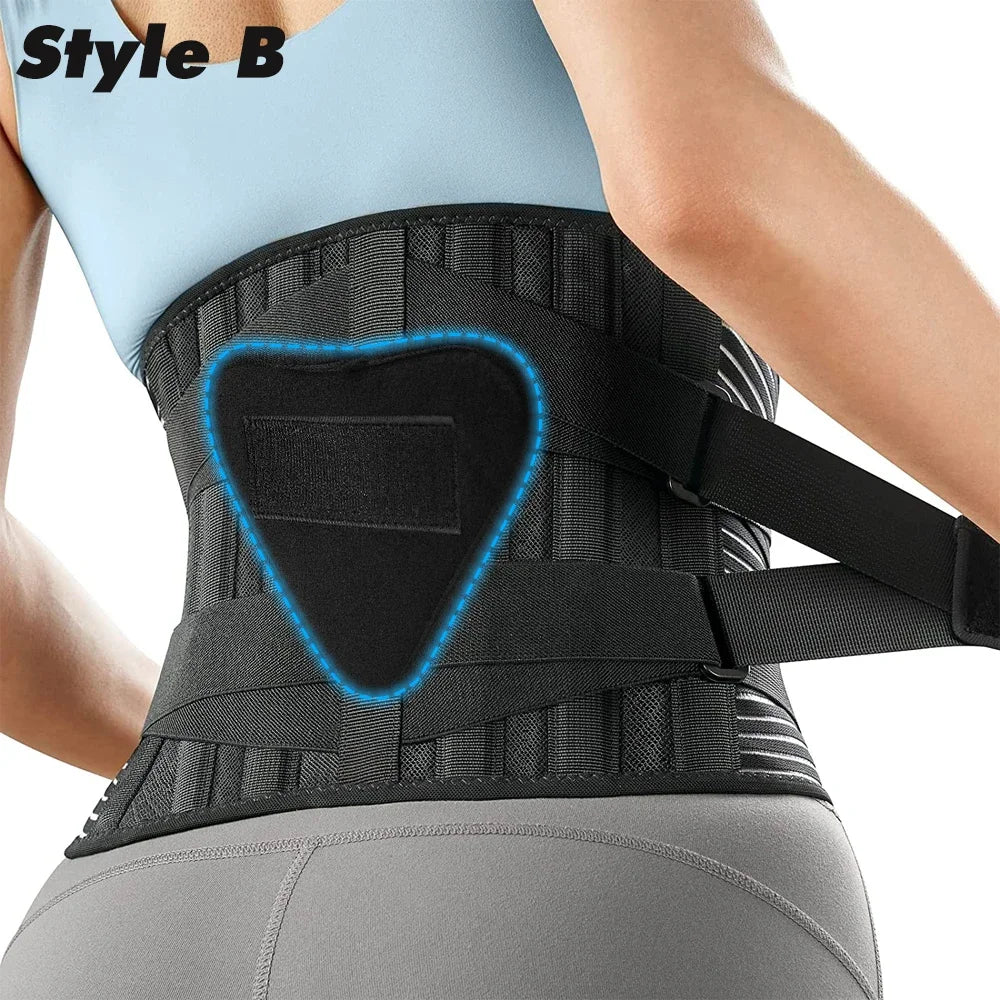 1PCS Back Brace for Heavy Lifting & Workouts – Breathable Lumbar Support Belt with 7 Reinforced Stays & Ergonomic Pad – Lower Ba exovai.com
