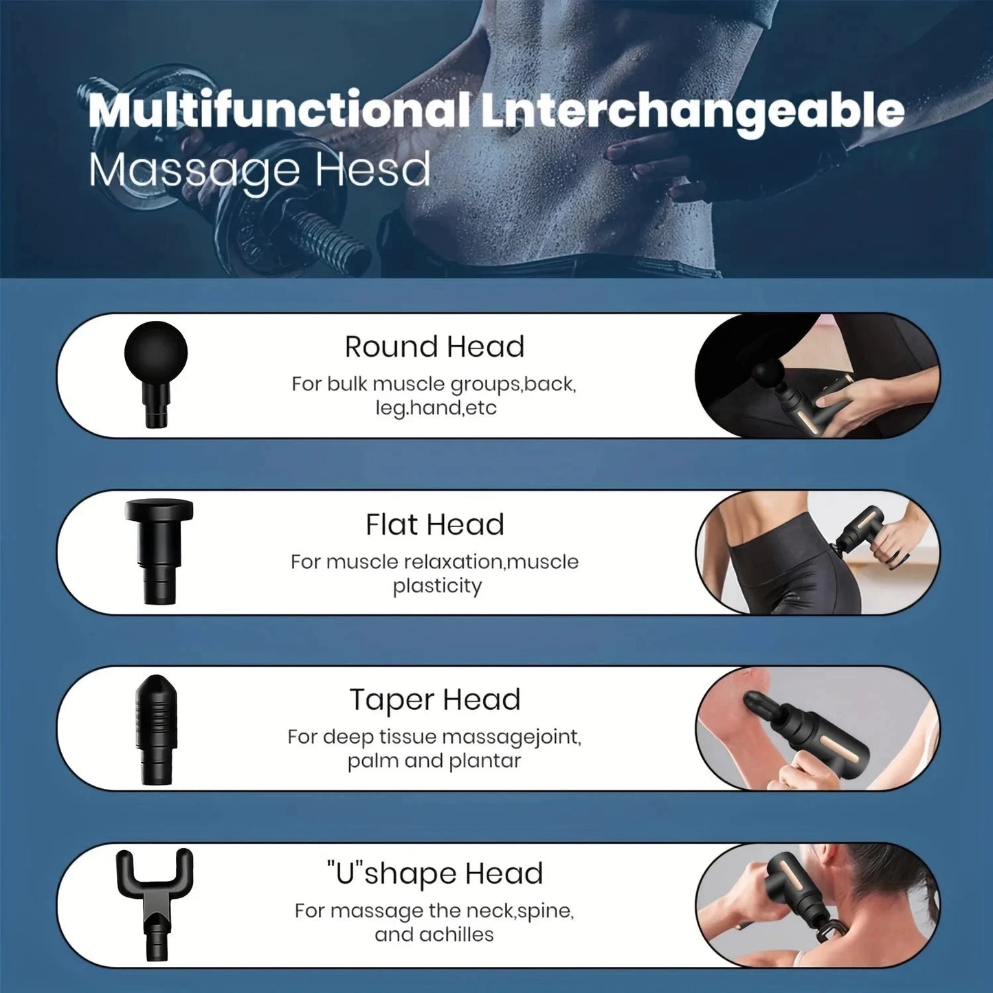 99 Level Massage Gun Fascia Deep Muscle Relax Body Neck Massager Electric Fitness Equipment Noise Reduction Male Female exovai.com
