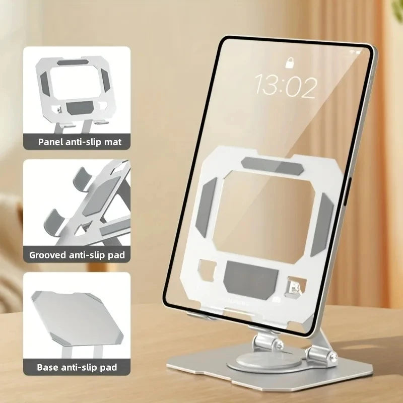 360° Rotatable Tablet Stand Adjustable Foldable Desktop Stand Holder Compatible For Lazy Folding Tablet Stand exovai.com