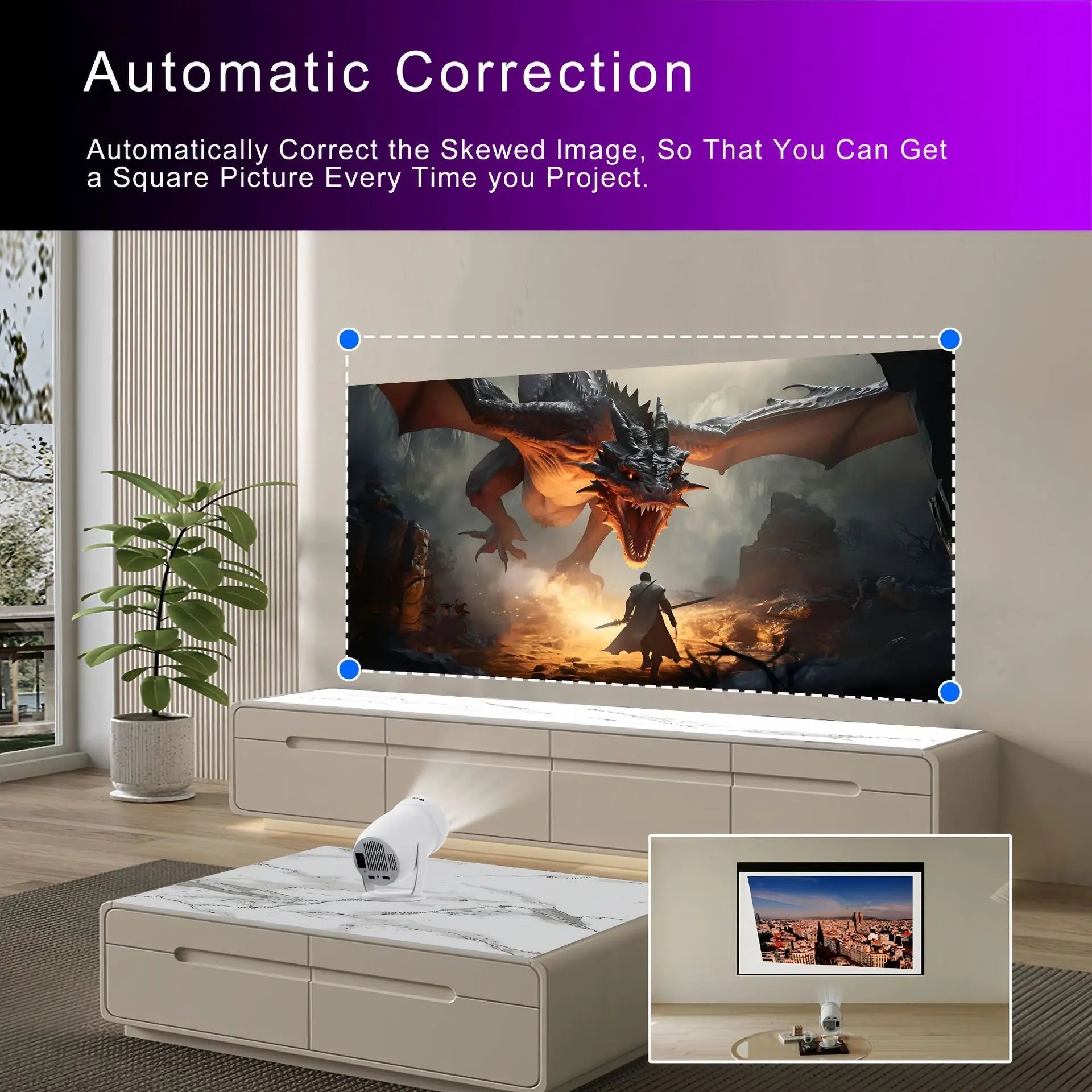 Xiaomi HD Mini Projector 4K Wifi6 Android 12 300 ANSI Dual Home BT5.0 1280*720P Portable Cinema Video Movie Player Home Theater exovai.com