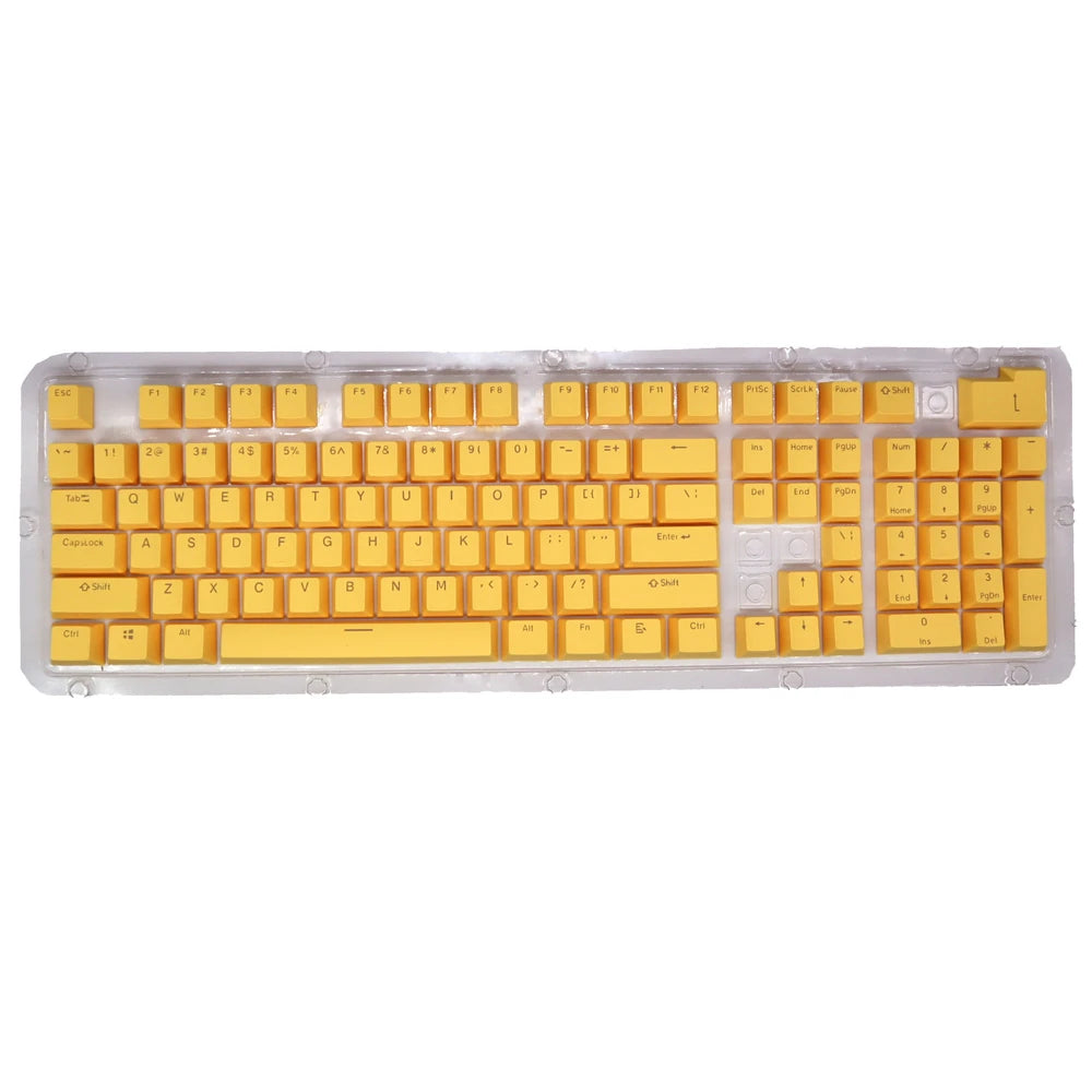 104pcs PBT/ABS Translucent Keycaps OEM Profile For Mechanical Keyboard Double-shot Backlit Universal Replacement Key Cap Set exovai.com