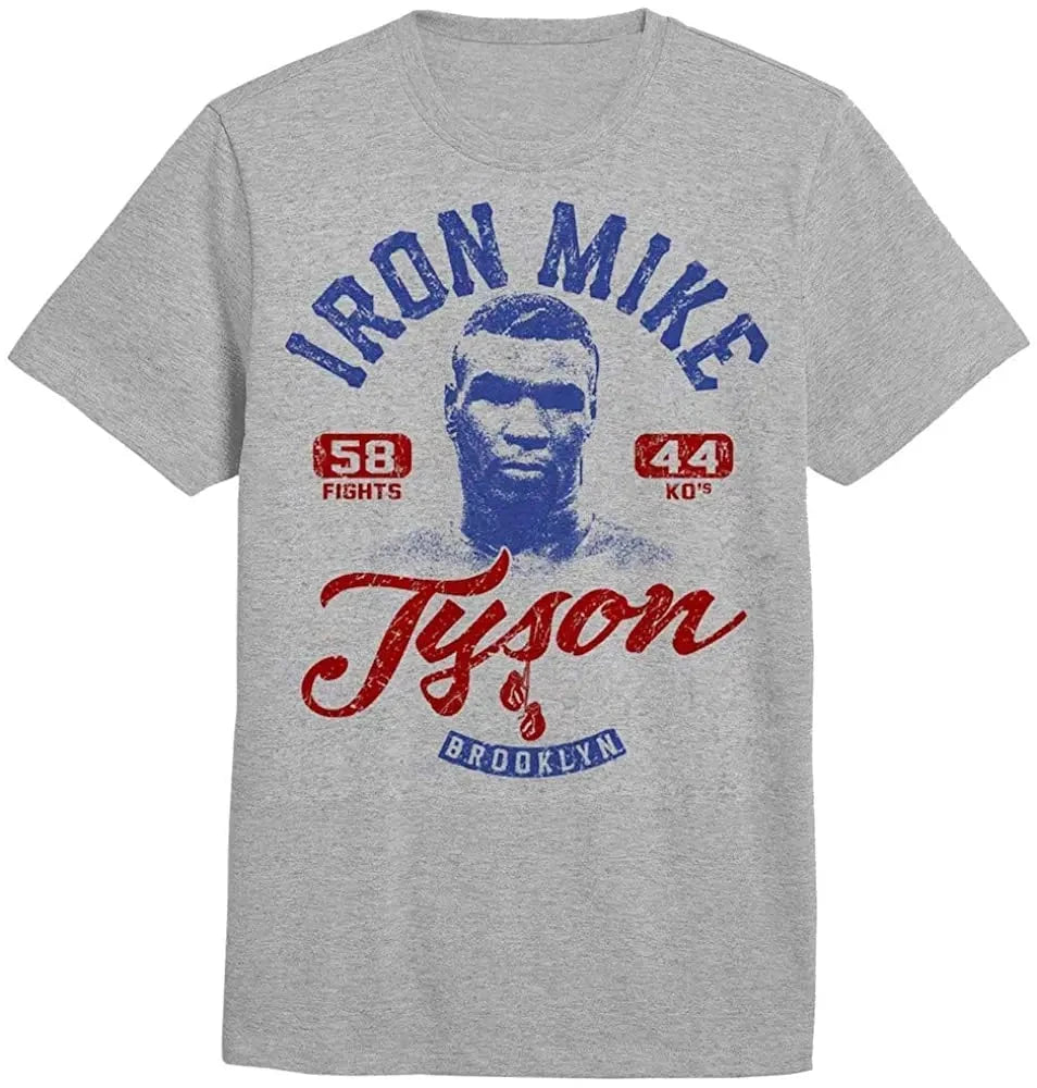 Mike Tyson silhouette boxing  t-shirt men's summer cotton short sleeves exovai.com