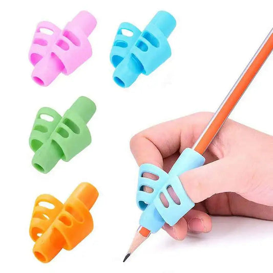 1/3pcs Children Writing Pencil Pan Holder Kids Learning Practise Silicone Pen Aid Grip Posture Correction Device for Students exovai.com
