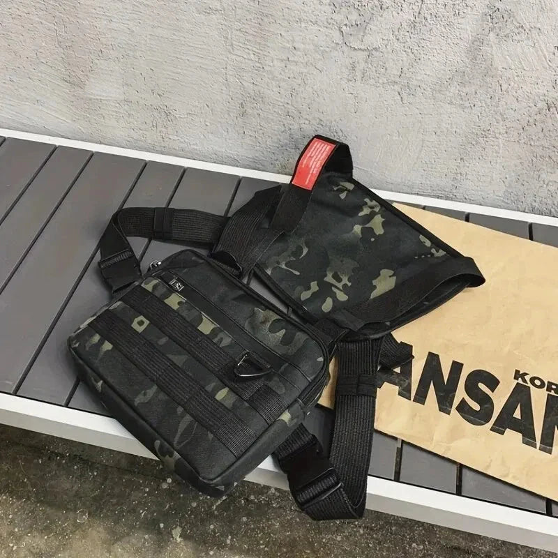 Chest Bag Vest Bag Phone Pouch Bag Oxford Cloth Tactical Belt Bag Fanny Streetwear Waist Bag exovai.com