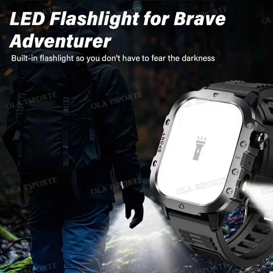 2025 New LED Men's Smartwatch Bluetooth Talking Smartwatch Multi Sport Mode Health Monitor Outdoor Sport Smart Watch For Android exovai.com