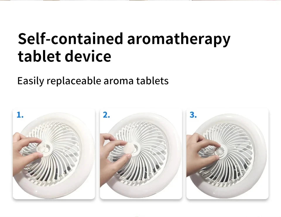 2 In 1 Energy Saving Remote Control Ceiling Fan Lamp Infinitely Dimmable E27 Base Bottom Noise Mute LED Decorative Light 85-265V exovai.com