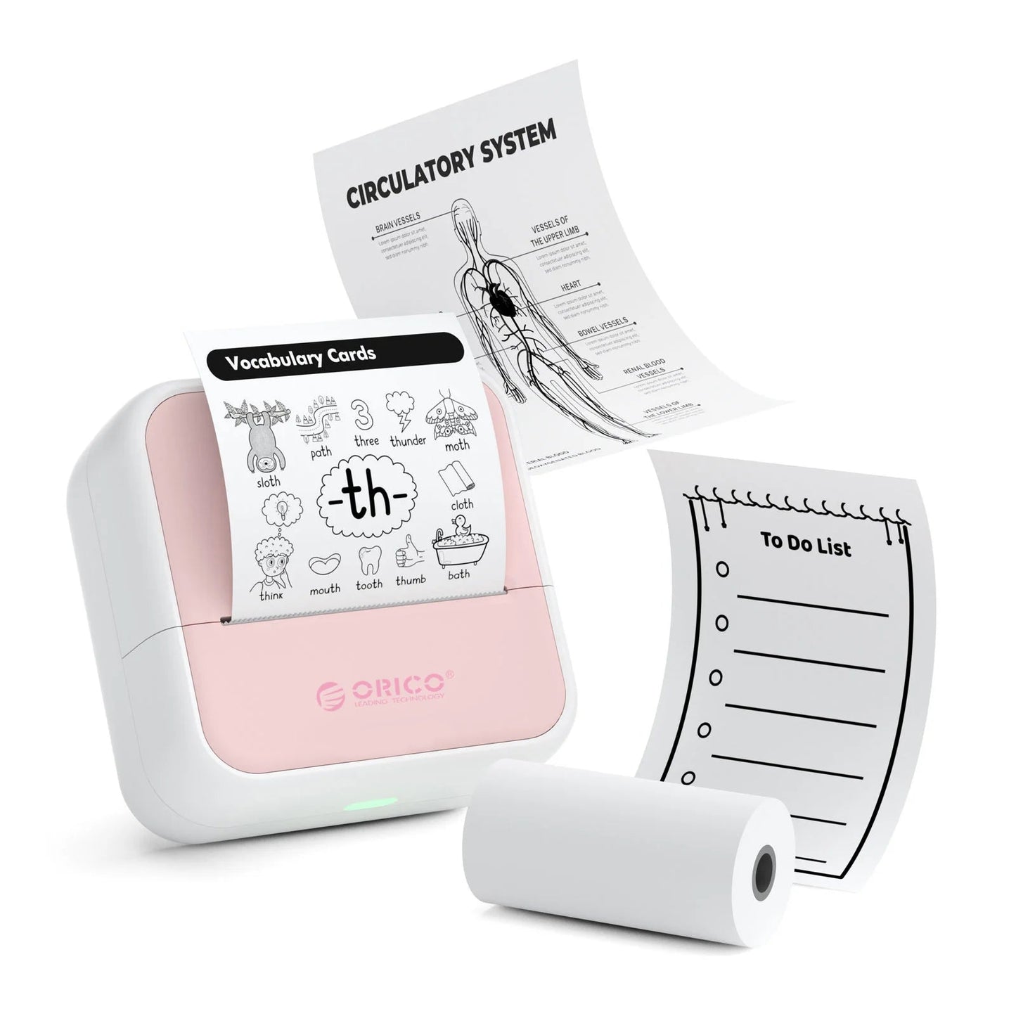 Orico Mini Thermal Printer – Portable Ink-Free DIY Photo & Document Printer exovai.com