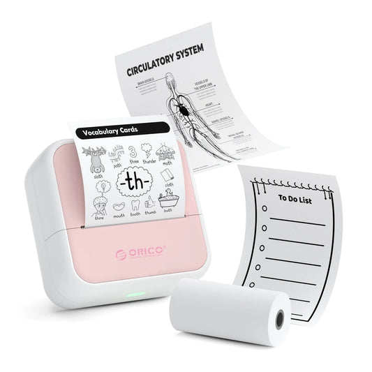 Orico Mini Thermal Printer – Portable Ink-Free DIY Photo & Document Printer exovai.com