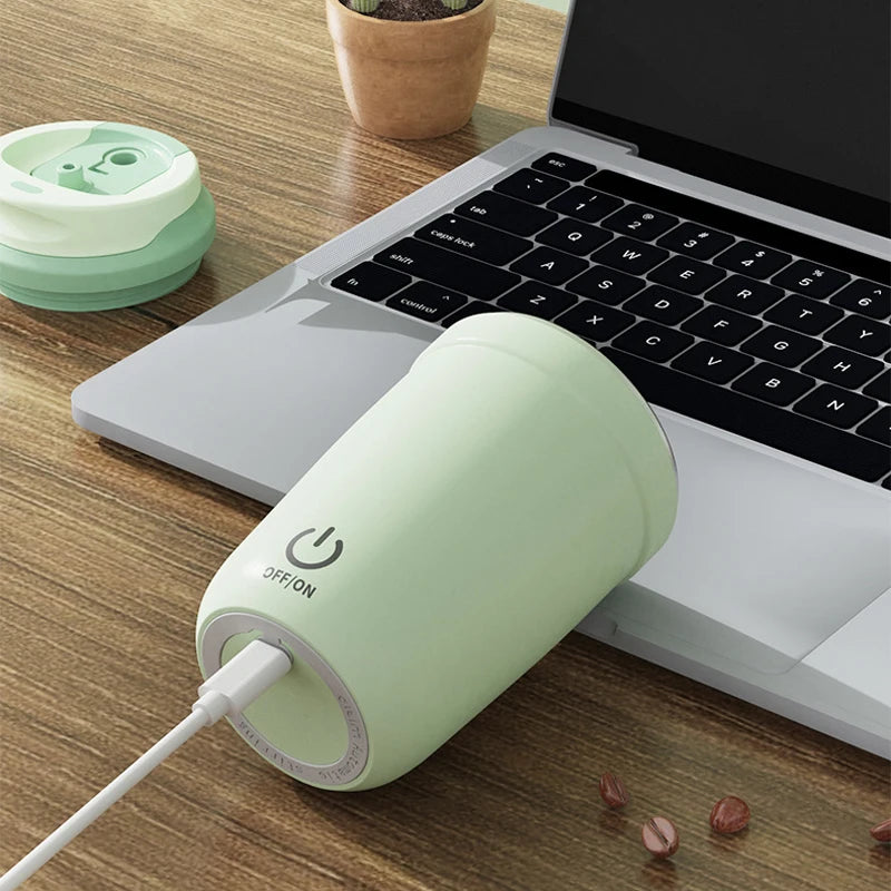 Automatic Self Stirring Mug, Coffee Milk Mixing Cup, Magnetic Stirring, Stainless Steel Electric Blender, 400ml exovai.com