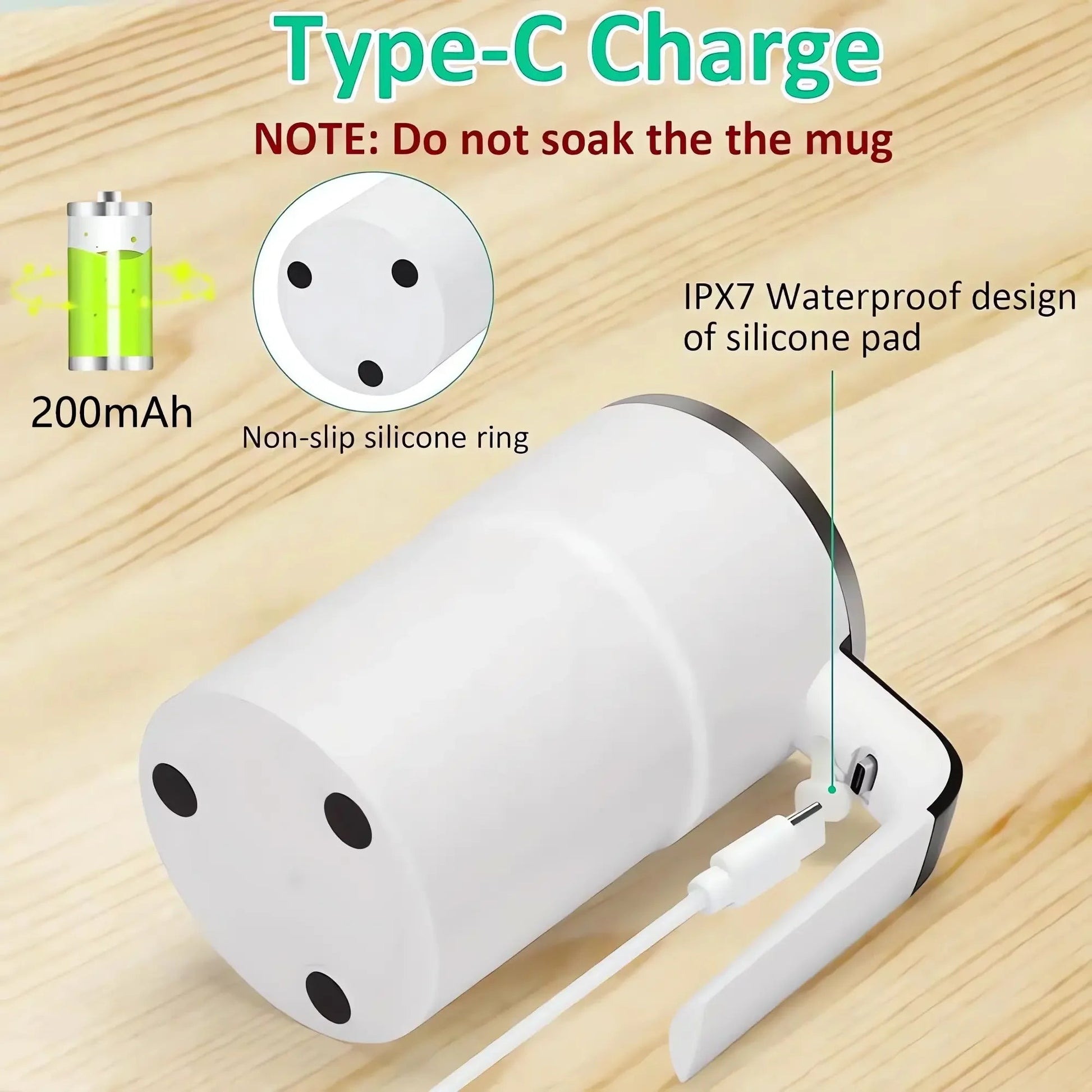 380ML Electric Coffee Self Mixing Mug IP67 Waterproof Coffee Stirring Mug USB Charging Digital Display Automatic Magnetic Cup exovai.com