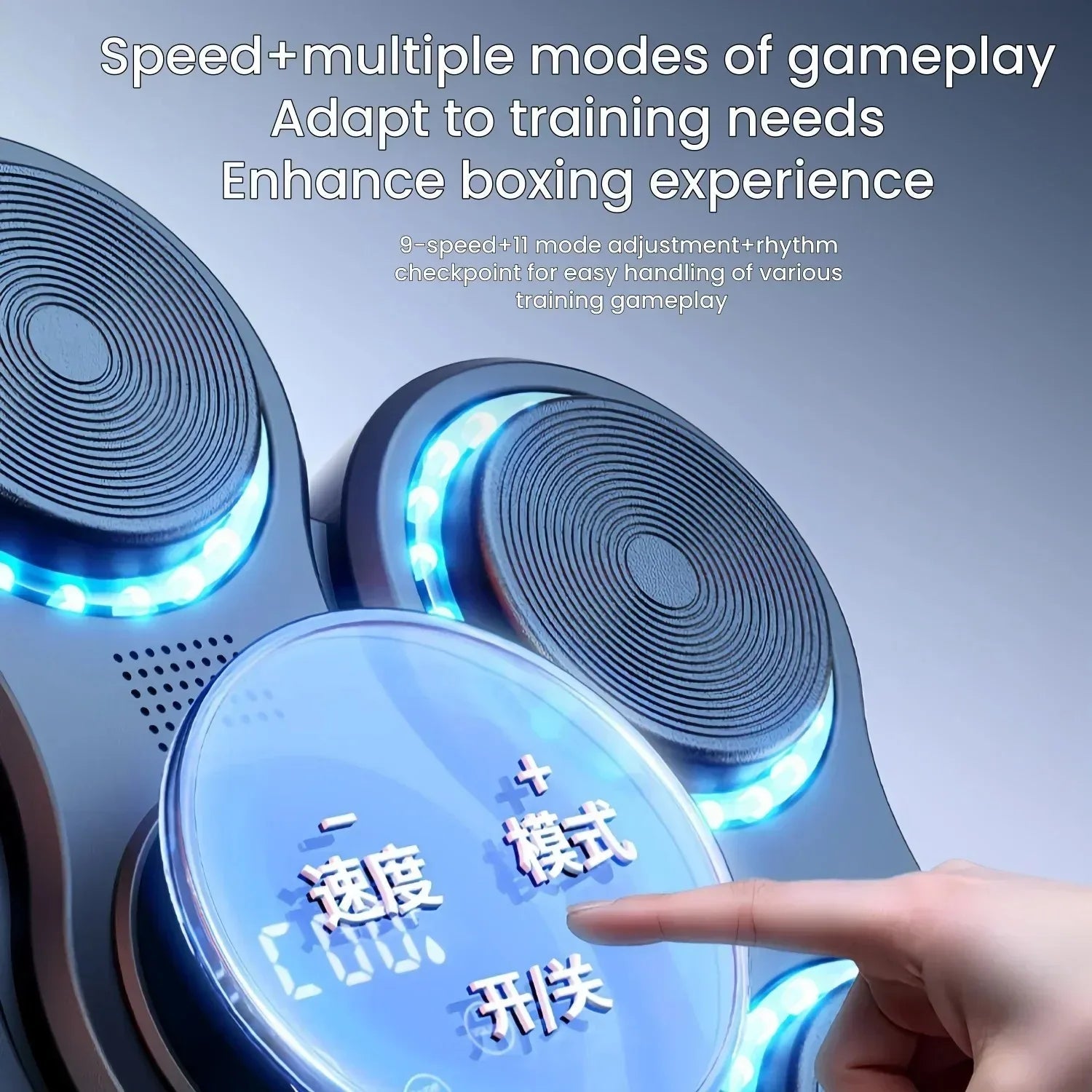 9 Speeds 11 Modes Boxing Equipment for Home with LED Sound Boxing Reaction Training Kids Adults Relaxing Music Boxing Machine exovai.com