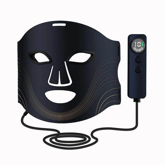 7 Color Cordless LED Face Mask For Wrinkle & Acne Reducing - Black CJDropshipping
