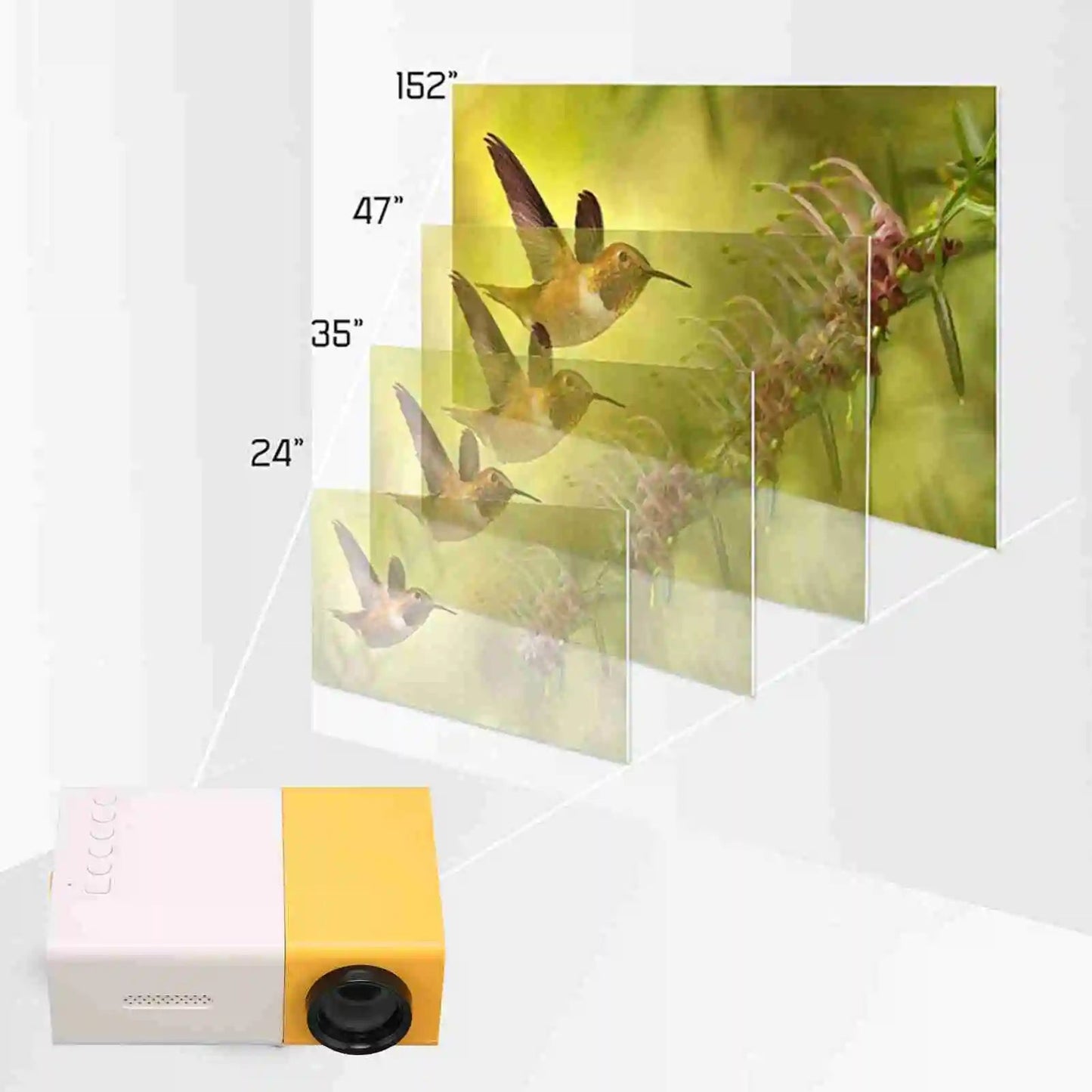 Mini Projector Smart HD 1080P HiFi Portable Movie Projector for USB HD Multimedia Interface Memory Card Smart Home Projector exovai.com