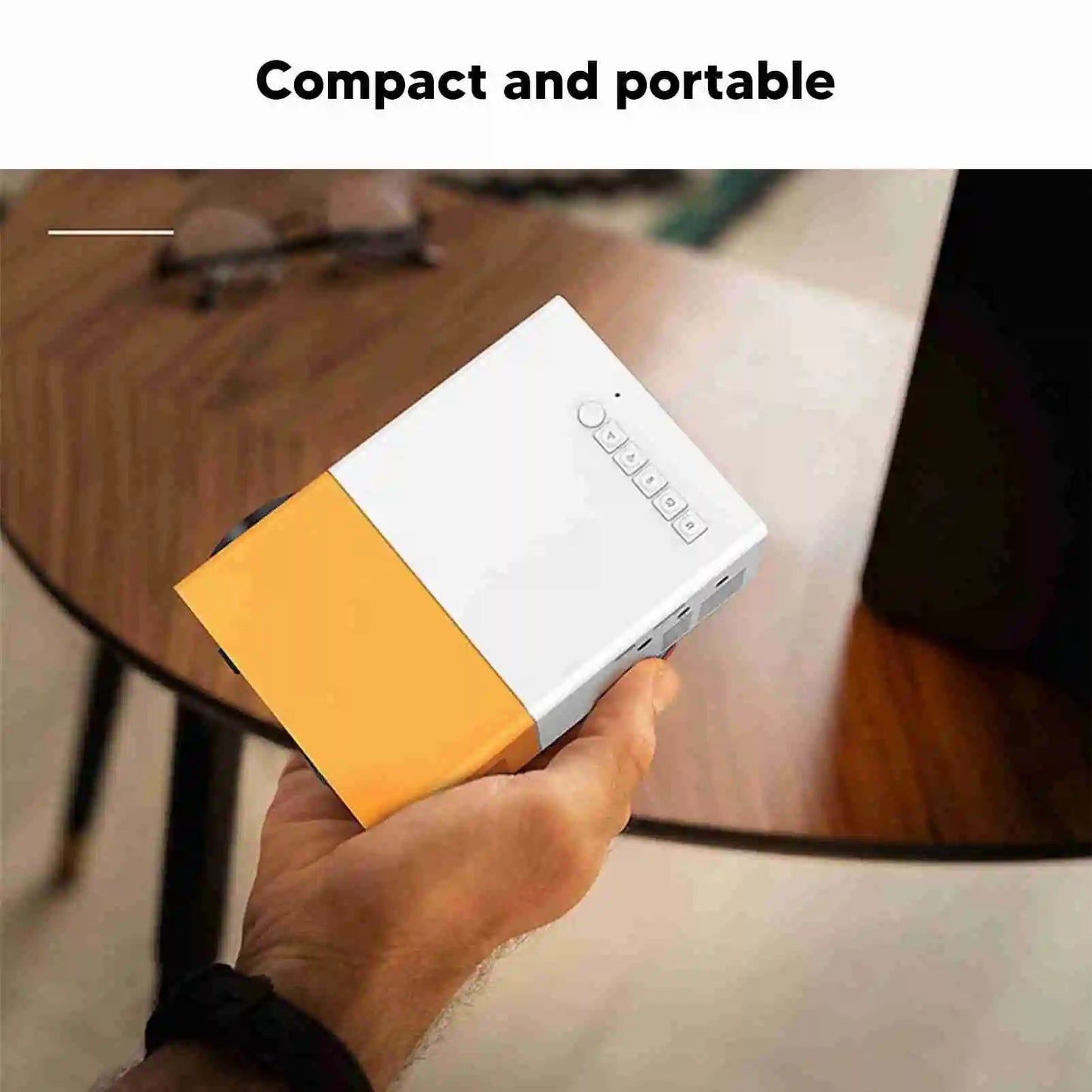 Mini Projector Smart HD 1080P HiFi Portable Movie Projector for USB HD Multimedia Interface Memory Card Smart Home Projector exovai.com